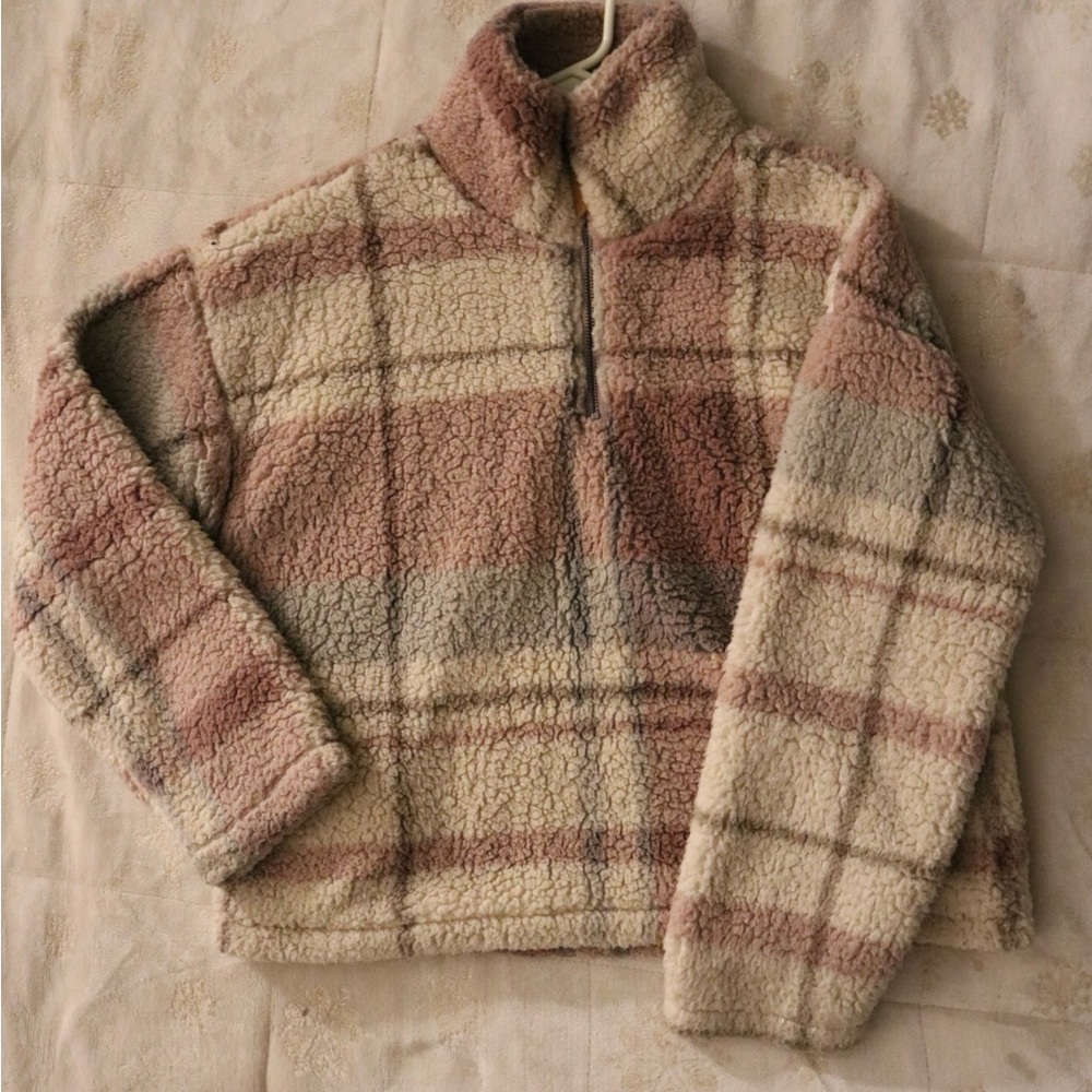 Cozy Plaid Sherpa Pullover